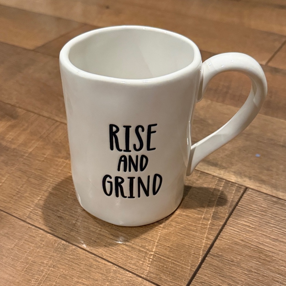 Pier 1 White Mug - Rise and Grind
